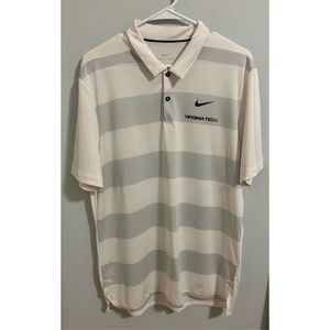 Virginia Tech Hokies Nike On Field Dri Fit Mens Polo Shirt White Sz Large